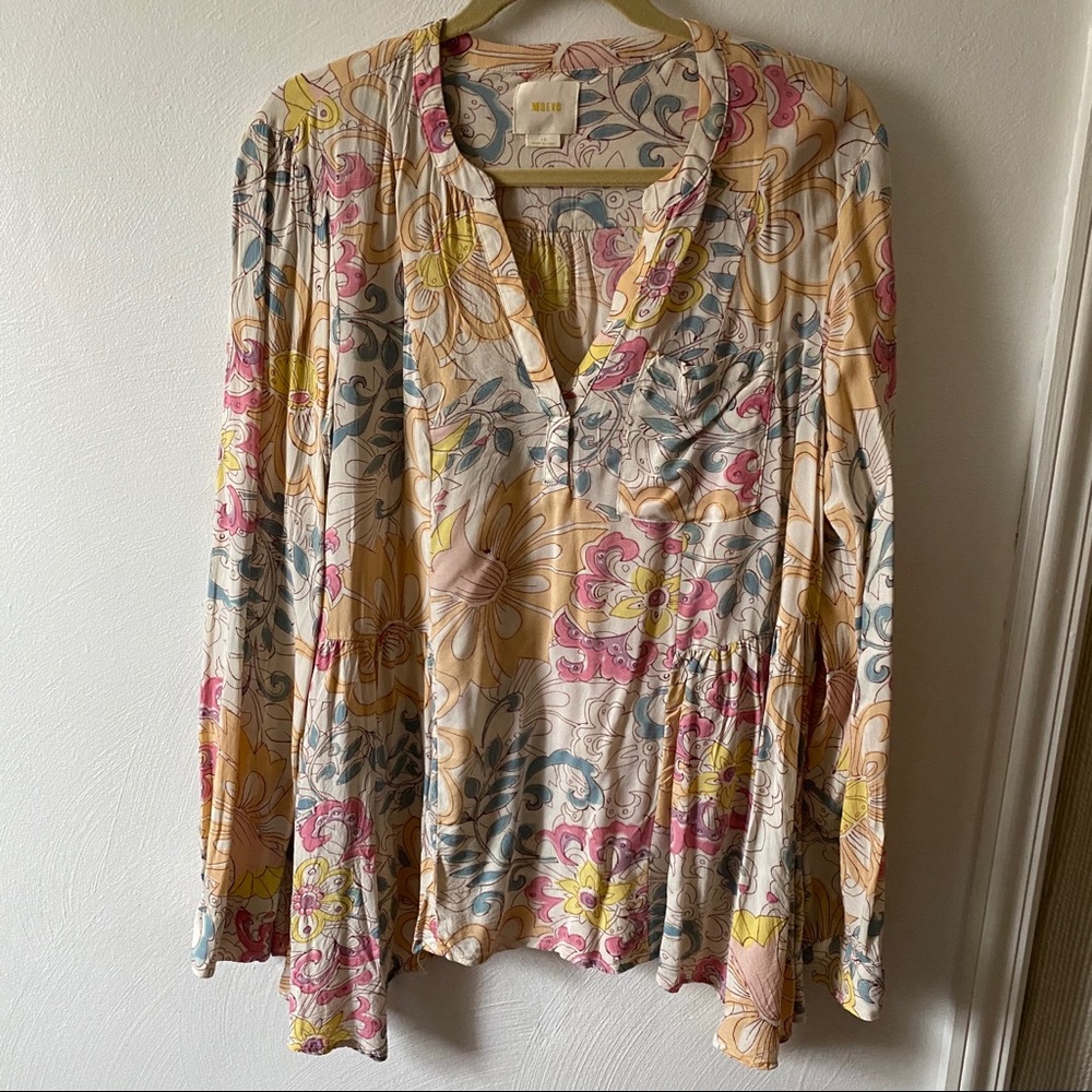 Anthropologie Maeve Floral blouse Size 12